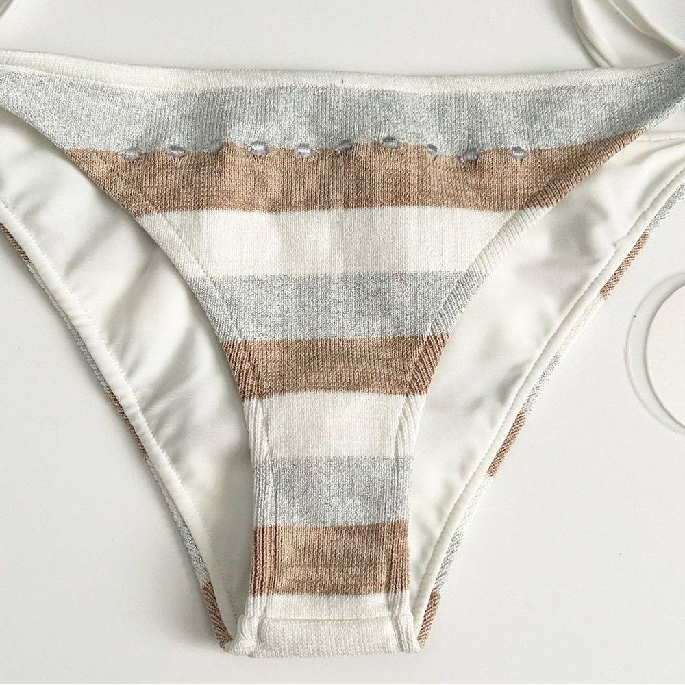 Tularosa Cream Bikini Bottom with Side Ties - Picture 3 of 7